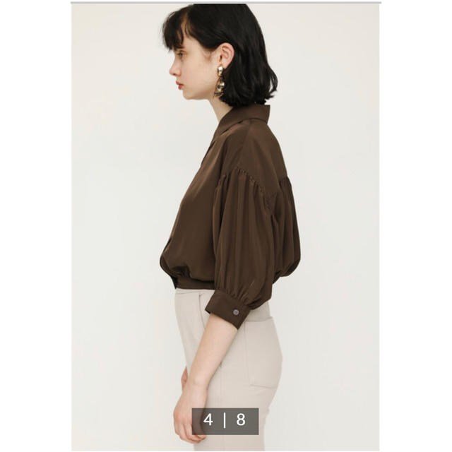 SLY(スライ)のSLY  SILKY CROP SH レディースのトップス(シャツ/ブラウス(長袖/七分))の商品写真