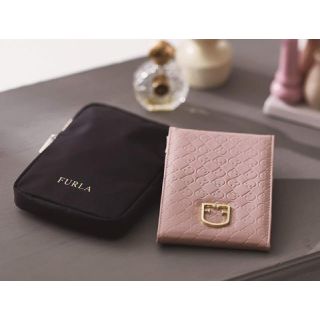 タカラジマシャ(宝島社)の【付録】 FURLA　ラグジュアリーなミラー(モノグラム柄) & ミラーケース(その他)