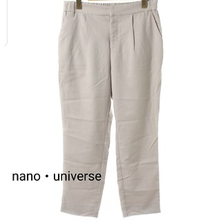 ナノユニバース(nano・universe)のnano・universe クロップドパンツ 美品 ライトグレー FREEサイズ(クロップドパンツ)