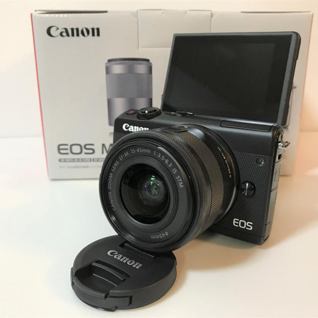 スマホ/家電/カメラキャノン カメラ 新品 Canon EOS M100 レンズキット ブラック