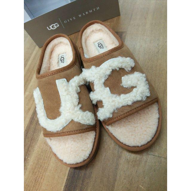 UGG(アグ)のミミ子様専用UGG SLIDE アグ スライド 茶色 US 7 24cm レディースの靴/シューズ(サンダル)の商品写真