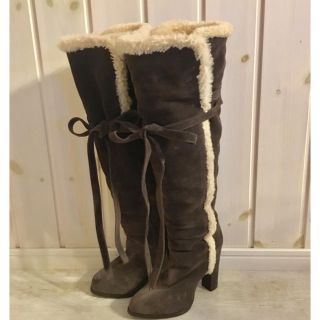 24.5cm【在庫あり】 ロートレショーズ☆ムートンロングブーツ ブーツ ホットディール 最終価格 極美品 ロートレショーズ ロングブーツ 35 ブーツ