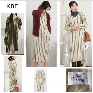 ケービーエフ(KBF)のKBF＋ 2018-19AW ウォッシャブル Vネックロングワンピース(ロングワンピース/マキシワンピース)