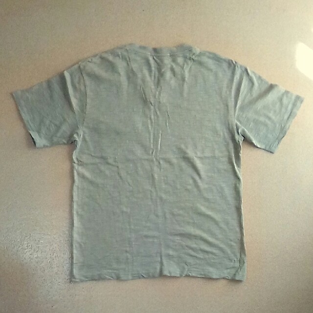 Tシャツ*半袖*ヘンリーネック*薄緑*ナチュラル*LL  メンズのトップス(Tシャツ/カットソー(半袖/袖なし))の商品写真