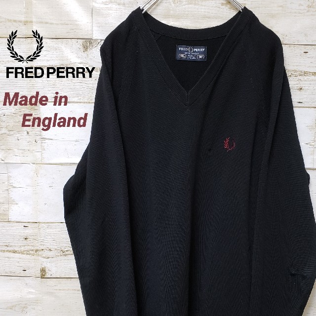 FRED PERRY - 《イギリス製》フレッドペリー 刺繍ロゴ ニット セーター ...