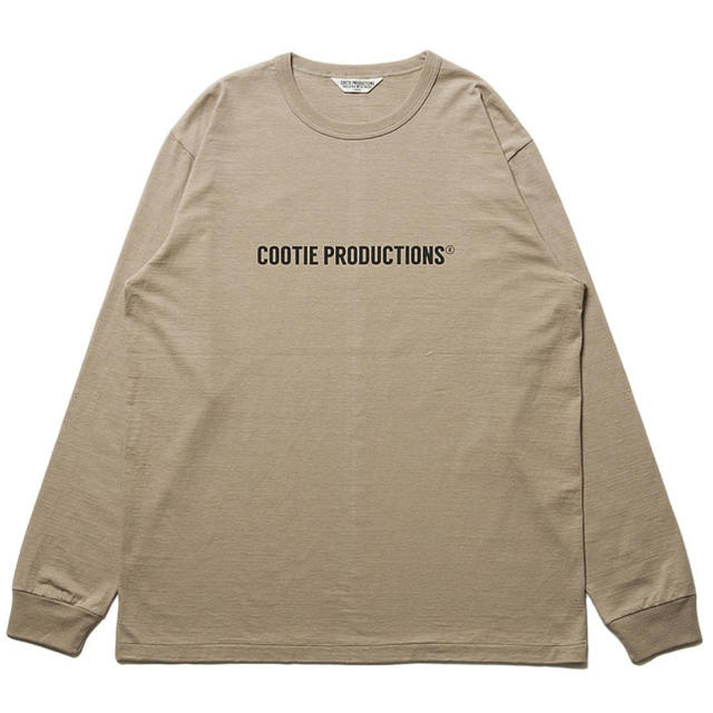 COOTIE ★ PRINT L/S TEE BEIGE ★ Mプリント ロンT