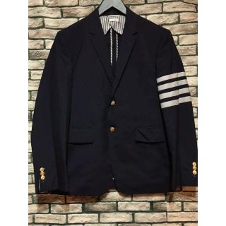 トムブラウン(THOM BROWNE)のTHOM BROWNE トムブラウン★袖4barライン金ボタンブレザージャケット(テーラードジャケット)