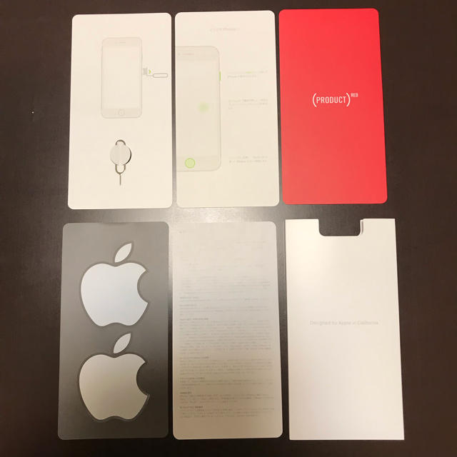 iPhone(アイフォーン)のiPhone 7 product red 空箱(コンセント,シール,ピン付属) スマホ/家電/カメラのスマホアクセサリー(その他)の商品写真