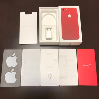 アイフォーン(iPhone)のiPhone 7 product red 空箱(コンセント,シール,ピン付属)(その他)
