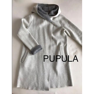 ププラ(PUPULA)のPUPULA フード付きコート (38サイズ)(その他)