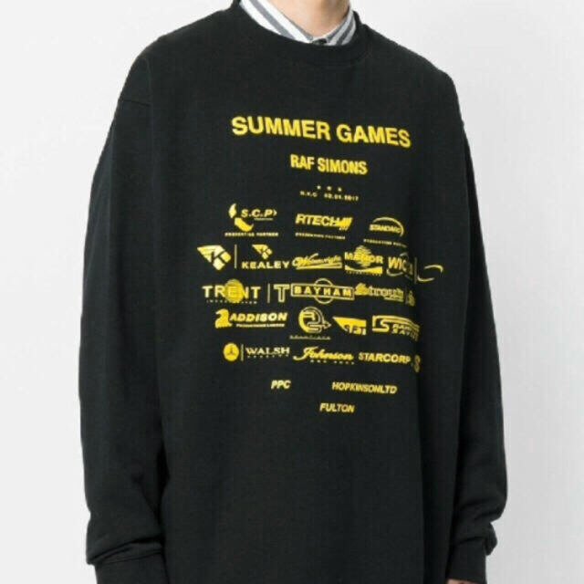 週末限定直輸入♪ RAF SIMONS サマーゲームフロントロゴスウェット