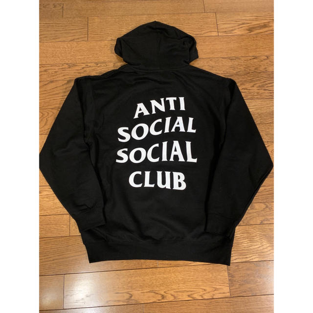 パーカーanti social social club hoodie black L