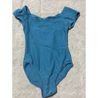 チャコット(CHACOTT)の美品 レオタード チャコット ブルー 半袖 子供用L(ダンス/バレエ)