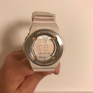 ベビージー(Baby-G)のCASIO★Baby-G時計★薄ピンク×ホワイト(腕時計)