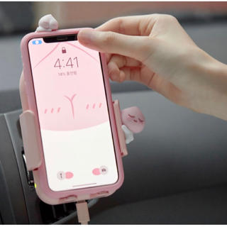 日本未販売☆カカオフレンズ☆携帯充電器☆アピーチ☆車アクセサリー☆スマホスタンド(車内アクセサリ)