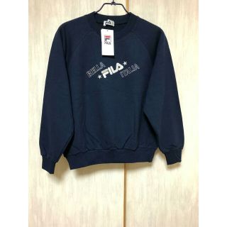 フィラ(FILA)の大きめ　新品✨フィラ ＊ FILA  ロゴ刺繍 スウェット トレーナー(L)(スウェット)