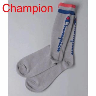 チャンピオン(Champion)の新品 Champion チャンピオン ロゴ ソックス 靴下 グレー メンズ(ソックス)