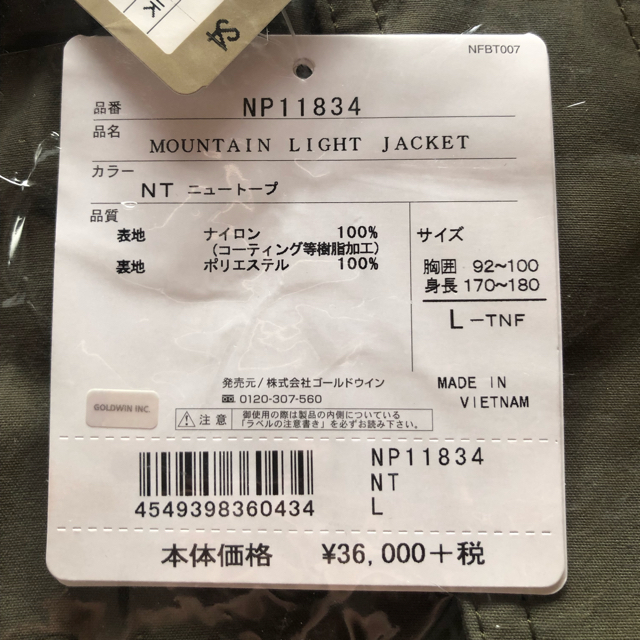 THE NORTH FACE MOUNTAIN LIGHT JACKET NT