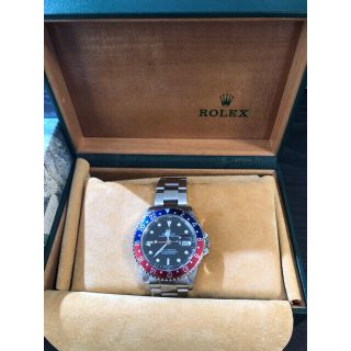 ロレックス(ROLEX)の「美品」ロレックス GMT Mater-2 ペプシベゼル 16710 A番(腕時計(アナログ))