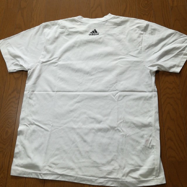 adidas(アディダス)のadidas 白T 大きめサイズL  レディースのトップス(Tシャツ(半袖/袖なし))の商品写真