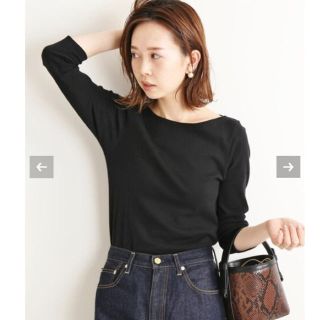 イエナ(IENA)の【新品タグ付】AURALEE*IENA 別注ボートネックTシャツ(カットソー(長袖/七分))