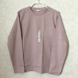 ジーユー(GU)の新品未使用品❗️ GU ジーユー キッズ クルーネックT(長袖)  ピンク(Tシャツ/カットソー)