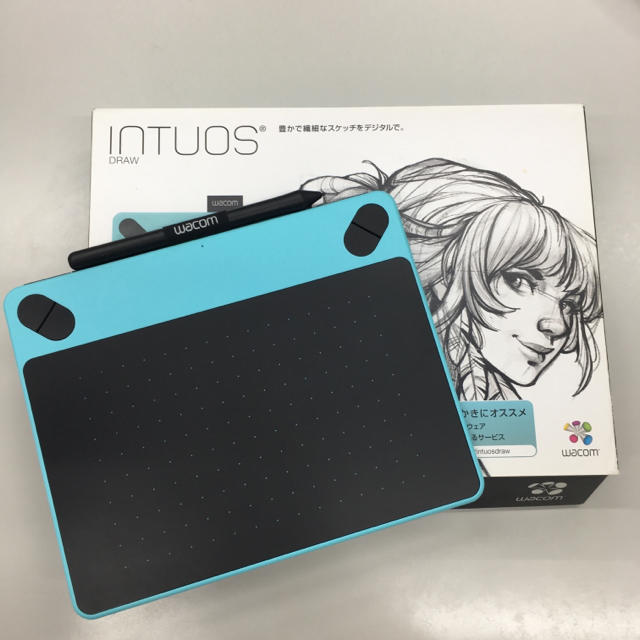 Wacom(ワコム)のwacom INTUOS DRAW Sサイズ ミントブルー スマホ/家電/カメラのPC/タブレット(PC周辺機器)の商品写真