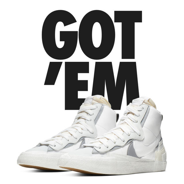 話題の人気 NIKE - SACAI X NIKE BLAZER MID 26.5cm スニーカー