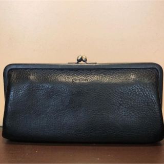 genten がま口財布 ネイビー
