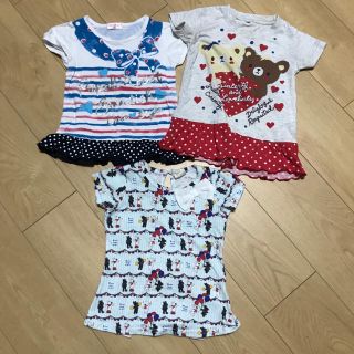 90サイズ 3枚セット 半袖Tシャツ 女の子 リサとガスパール(Tシャツ/カットソー)