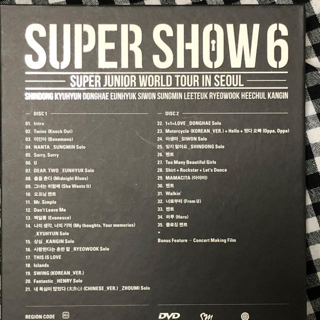 SUPER JUNIOR(スーパージュニア)の SUPER SHOW 6 in Seoul DVD エンタメ/ホビーのDVD/ブルーレイ(ミュージック)の商品写真