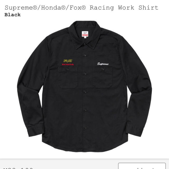 Supreme/Honda/Fox Racing Work Shirt Lサイズ