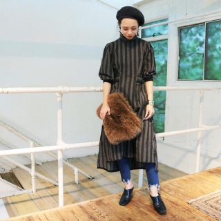 トゥデイフル(TODAYFUL)のTODAYFUL  Stripe Jacquard Dress(ひざ丈ワンピース)