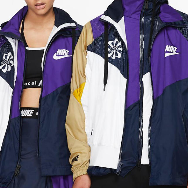 100%品質 - sacai サイズL アノラック フーデッド ブルゾン nike