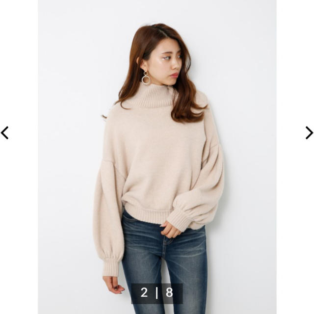 rienda(リエンダ)のrienda♡M／N Tuck Shoulder Knit TOP レディースのトップス(ニット/セーター)の商品写真