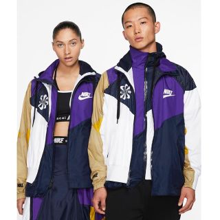 ナイキ(NIKE)のXL Nike Sacai Hooded Anorak 紫 国内正規品(ナイロンジャケット)