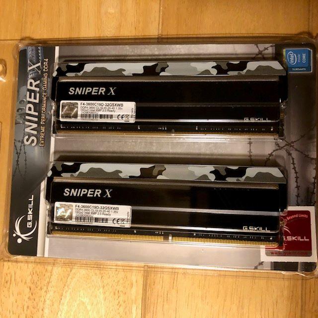 PC周辺機器 G.SKILL F4-3200C19D-32GSXWB