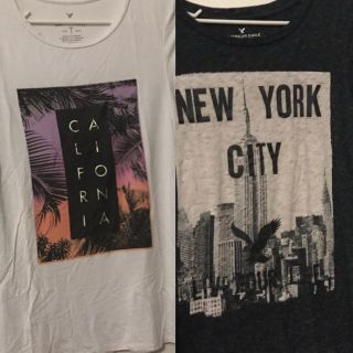 アメリカンイーグル(American Eagle)の【大幅値下げ】AMERICAN EAGLE Tシャツ 2枚セット(Tシャツ(半袖/袖なし))