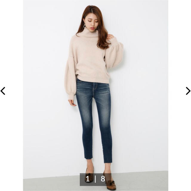 rienda(リエンダ)の【rienda】M／N Tuck Shoulder Knit TOP レディースのトップス(ニット/セーター)の商品写真