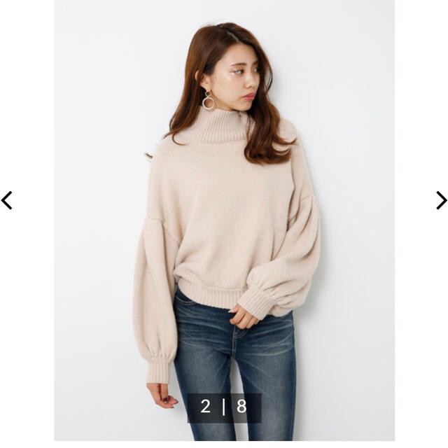 【rienda】M／N Tuck Shoulder Knit TOP 1