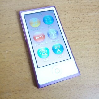 アップル(Apple)の美品 最終値下 第7世代 iPod nano パープル(ポータブルプレーヤー)
