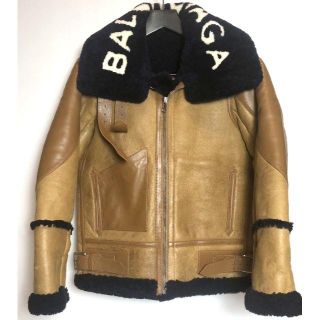 バレンシアガ BALENCIAGA ムートンジャケット キャメル 羊革 レディース その他アウター