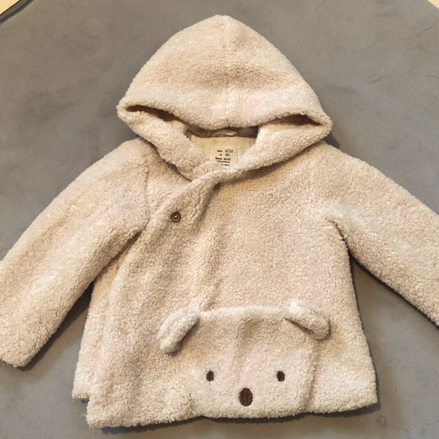 ZARA(ザラ)のZARA クマさんコート　kids サイズ9-12month キッズ/ベビー/マタニティのベビー服(~85cm)(ジャケット/コート)の商品写真