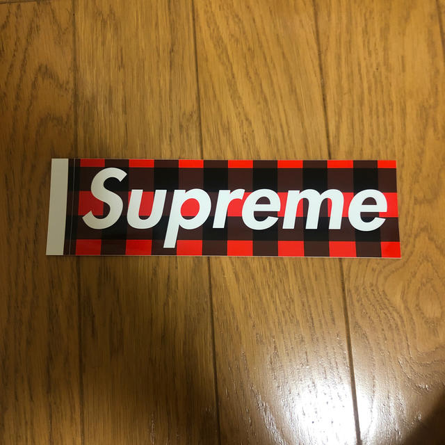 supreme バッファローチェック ステッカー