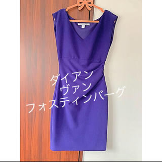 ダイアンフォンファステンバーグ(DIANE von FURSTENBERG)のDiane von furstenberg purple dress(ひざ丈ワンピース)