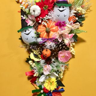 20％のお値引き‼️お花屋さんが作った56cmの超特大ハロウィンリース(リース)