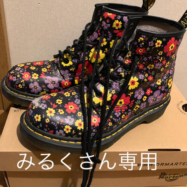 【Dr.Martens】ドクターマーチン　ブーツ　花柄　UK5 レディース