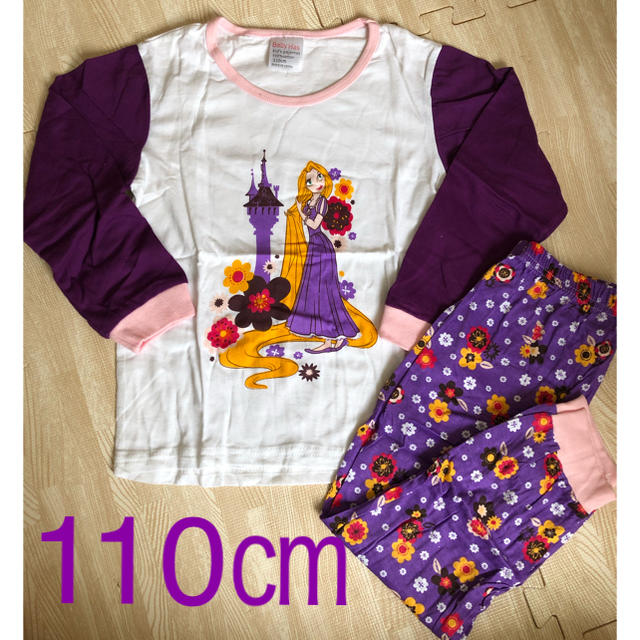 ラプンツェル  パジャマ  110㎝ キッズ/ベビー/マタニティのキッズ服女の子用(90cm~)(パジャマ)の商品写真