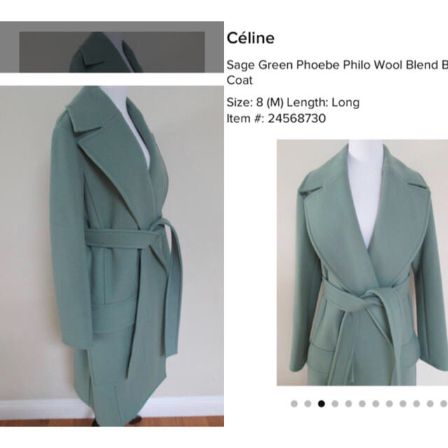 celine(セリーヌ)のceline コート　レア　セリーヌ  コート　blamink drawer レディースのジャケット/アウター(ロングコート)の商品写真