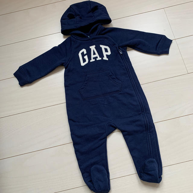 babyGAP(ベビーギャップ)のGAPロゴパーカー　70 キッズ/ベビー/マタニティのベビー服(~85cm)(カバーオール)の商品写真